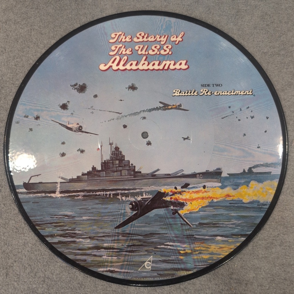 The Story of the USS‎ Alabama Picture Disc Vinyl Record BB-60 History Battle LP - Picture 2 of 2